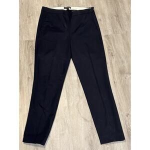 J.Crew Martie Slim Cropped Pant Navy Blue Side Zip B8521 Womens 2 Preppy Career